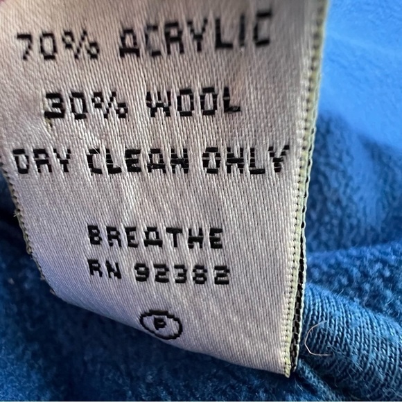 PRANA Wool Blend Knit Hooded Zip Sweater Jacket Fleece Lined Women's Size M - Picture 16 of 16